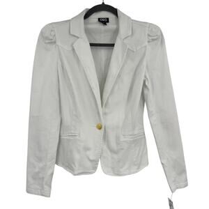 INC International Concepts Womens XS White Notch Single Button Blazer Jacket